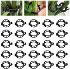 Plant Support Clips, Reusable Plastic Plant Clips for Securing Plants, Garden Clips for Climbing Plants, Plant Fixing Clips for Tomato, Grape and Vine Vegetables (50, Black)