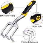 3PCS Mini Garden Tools Sets Durable Gardening Hand Tool Ergonomic & Rust Resistant for Women Kid Men Gardener