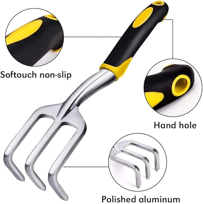 3PCS Mini Garden Tools Sets Durable Gardening Hand Tool Ergonomic & Rust Resistant for Women Kid Men Gardener