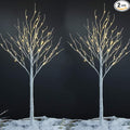 LIGHTSHARE 6 Feet 72L LED Birch Tree Lights, Pack of 2, Warm White, for Holiday Party and Christmas Decoration, Indoor and Outdoor Use