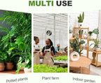 Reusable Plastic Plant Support Stakes, Plant Stem Support Set - Flexible Indoor Gardening Trellis for Potted Vines, Climbing Flowers and Herb Garden (Gold)