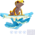 Westant Mushroom Decor for Reptile Tank, Fish Tank, Pet-Safe Bearded Dragon Tank Accessories, Realistic Terrarium Plants for Leopard Geckos, Crested Geckos, Tree Frogs, Snakes (Lagoon, Shelf Cap)