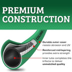 Flexzilla Colors SwivelGrip Garden Hose 5/8 in. x 25 ft., Lightweight All-Weather Water Hose, Durable and Flexible, Leak-Free Connections, Forest Green