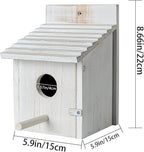NATUREYLWL Wooden Bird House for Outside with Perch - Weatherproof Hanging Birdhouse for Finches, Bluebirds, Cardinals - Outdoor Garden Birdhouse with Easy Clean Design