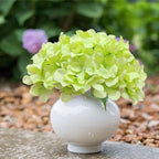 65Pcs Green Hydrangea Artificial Flowers Bulk，Realistic Silk Fake Flowers with Stems，Faux Hydrangea Flowers for Wedding Home Decor Centerpieces Living Room Garden Party Baby Shower Decoration