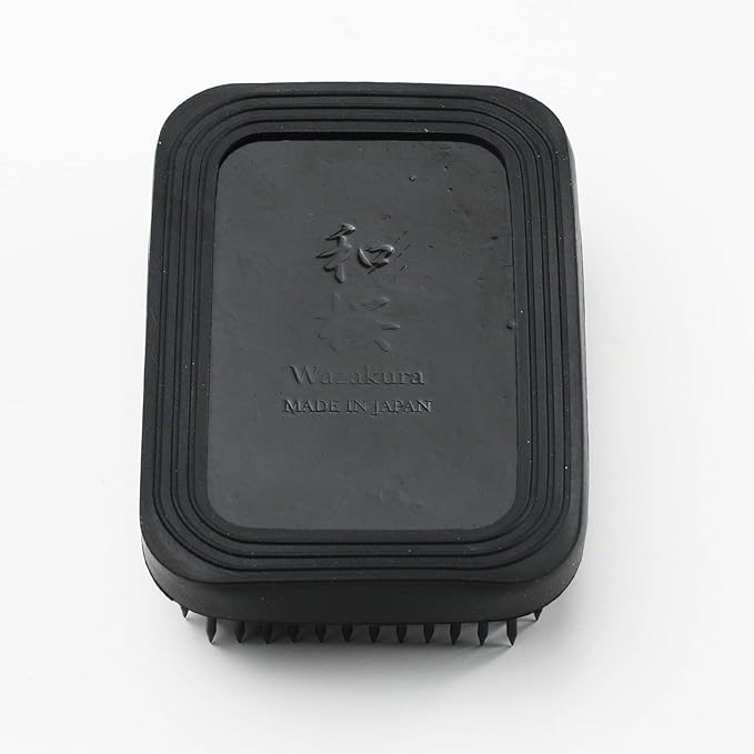 Wazakura Japanese Black Ikebana Kenzan Flower Holder Rectangular Square, Made in Japan Floral Arranging Pin Frog Tool - (3.2 in (83mm), Black
