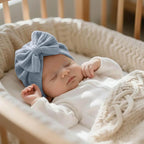 BQUBO Baby Turban Hats and Mittens Set Newborn Infant Hospital Hats Caps with Bows for Baby Boys Girls 0-12 Months