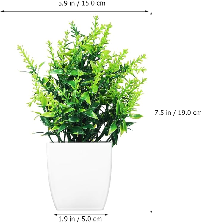 Totority Faux Potted Plants Set of 4 Realistic Artificial Greenery Table Centerpieces for Home Office Decor Indoor Low Maintenance Plant Decorations 7.48X5.90X1.96 Inch