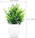 Totority Faux Potted Plants Set of 4 Realistic Artificial Greenery Table Centerpieces for Home Office Decor Indoor Low Maintenance Plant Decorations 7.48X5.90X1.96 Inch