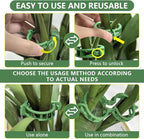 Plant Support Clips, Reusable Plastic Plant Clips for Securing Plants, Garden Clips for Climbing Plants, Plant Fixing Clips for Tomato, Grape and Vine Vegetables (50, Black)