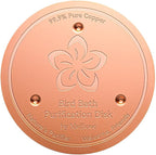 Mellbree Bird Bath Copper Disk, 0.6mm 99.99% Pure Copper Flower-Style for Natural All-Weather Water Care, for Most Outdoor Birdbaths, Bowls, Heaters & Solar Units (Flower)