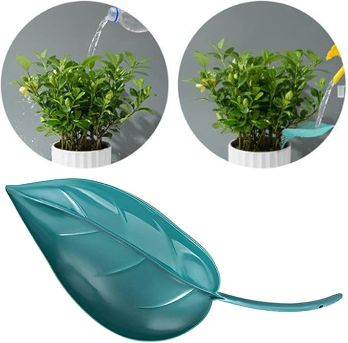 Fenteer 10 Pieces Pot Watering Set Leaf Shaped for Indoor Bonsai Watering Devices, Dark Blue