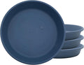 The HC Companies 10 Inch Classic Round Plant Saucer, Lightweight UV-Resistant Plastic Outdoor & Indoor Flower Pot Tray, 4-Pack Plant Pot Trays for Garden & Home Decor, Slate Blue