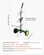 VEVOR Garden Pot Mover, Heavy Duty Plant Dolly Cart with Adjustable Grabbing Arm, Max 143 LBS Weight Capacity, Potted Plant Mover Dolly with Suction Cup and Secure Lock, Fits for Indoor & Outdoor Use