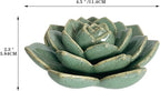 Ceramic Succulent Flowers Table Top with Stable Base, 3D Handmade Tablescape Decorative (Green)