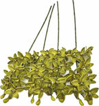 4pcs Artificial Cymbidium Orchid Flower Plant 3D Print Vanda 10 Heads Latex Phalaenopsis Flower (Light Green)
