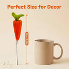 12 Pcs Easter Artificial Carrots Picks Decoration, Mini Fake Carrots Decor Picks, Cute Metal Fake Carrot for Bunny Decorations, Trees Topper Branches Ornaments Vase Filler Spring Home Decor Gifts