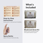 Forest Origins White & Brown Oyster Mushroom Grow Kit 2-Pack Variety - Beginner Friendly & Easy to Use, Grows in 10 Days | Handmade in California, USA | Top Gardening Gift, Holiday Gift & Unique Gift