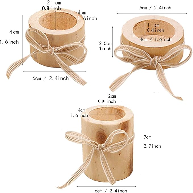 Wooden Air Plant Holder Pack of 3 Wooden Air Plants Holders Air Plants Terrarium Tillandsia Streptophylla Xerographica Holders Succulent Pot Tea light Holder