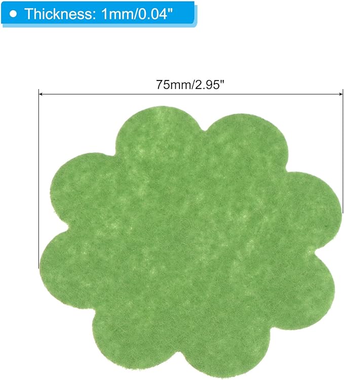 PATIKIL 3 Inch Plant Pot Hole Pad, 30 Pack Non-Woven Fabric Flower Shape Bonsai Bottom Soil Mat, Green