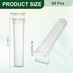 MECCANIXITY 28 Pcs Floral Water Tubes, 3 Inch Clear Flower Water Tubes Floral Vials with Plastic Caps for Fresh Flowers Arrangement Decor Milkweed Cutting Florist Supplies, Clear