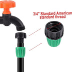 33 FT 1/2 Inch Drip Irrigation Tubing Main Line Hose Tube 1/2''PVC Garden Irrigation Tubing (OD:16mm,ID:12mm) with Drip Connector (Ends Plug,Hose Adapter) for Garden Drip Irrigation System