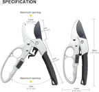 Premium Germany Pruning shears, work 3 times easier, hand pruners heady duty, cutting fresh flower, hedge, herb, live indoor plants, gardener lovers garden scissors, Arthritis weak hand snips