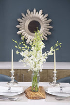 KaBloom Prime Delivery : Bouquet of White Orchid for Sympathy, Wedding, Anniversary, Birthday, Congratulations, Get Well and Thank you