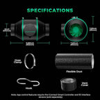 MARS HYDRO 2x2 Grow Tent Kit Complete System with 10 Speed Fan,100W Upgraded TS600 LED Dimmable Grow Light,24"x24"x55" 1680D High Reflective Mylar Grow Tent,4 inch Smart WiFi Control Ventilation Kit