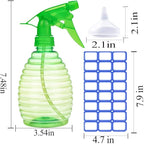 Spray Bottles - 3 Pack, 16 oz - Mist/Stream, Bright Colors, Sturdy, Leak Proof, BPA Free, For Cleaning, Plants, Pet, Vinegar, BBQ, Hair, Cooking - Perfect Size, Easy to Use. With Labels, Funnel