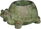 Vintage Cement Animal Planter Pots,Cement Succulent Planter,Indoor & Outdoor Garden Decor Rustic Shabby Flower Plants for Home,Patio,Balcony(Green Turtle)