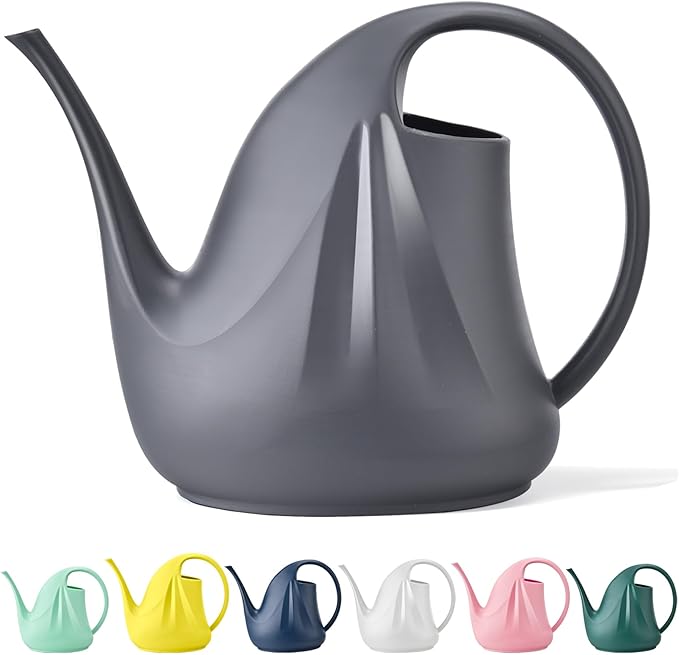 NOBONDO Watering Can for Indoor Plants, Outdoor Flowers, and Hanging Baskets – Long Spout for Precision Watering, Minimalist Nordic Style, Ideal for Houseplants and Bonsai (1/3-Gallon, Charcoal Grey)