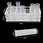 Tirifer 21 Pack 60ml Large Floral Tubes with Rack Holder for Milkweed Cuttings, Raising Caterpillars, Monarchs, Butterflies, Flower Arrangements