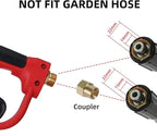 Pressure Washer Gun with Replacement Extension Wand, Upgraded Power Washer Gun with 5 Spray Nozzle Tips, M22 Fitting, 37 Inch, 3000 PSI