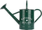 Galvanized Watering Can for Outdoor Indoor Plants, 1 Gallon Decorative Countryside Water Can with Removable Spout, Metal Watering Can for Indoor Plants and Garden Flower (Green)