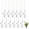 TIESOME 12 Set Pack Hanging Air Plant Holders, Adjustable Rust-Resistant Air Plant Hanger with Jute Ropes Spiral Hanging Plant Display for Tillandsia Succulents Home Office Decor