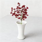 Artificial Orchid Flower Single Branch Dancing Oncidium Silk Material Lifelike Arrangement 74CM Tall For Wedding Home Office Living Room Decor(burgundy)