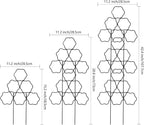 ZOUTOG 9 Pack Trellis for Climbing Plants Outdoor 15 Inch,Rustproof Metal Garden Trellis for Potted Plants,Sturdy Houseplant Support Indoor Outdoor for Ivy Pothos Monstera Hoya Flower Vine (Flower)