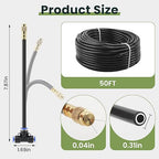 Automatic Drip Irrigation Kits - Garden Watering System with 360° Bendable Spray Adjustable Copper Atomizing Nozzles for Yard, Lawn, Raised Bed, Greenhouse, Potted Plants (15 Nozzles, 50FT Hose)