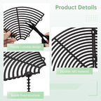 3 Pcs Plant Pot Grids, 11.8 in Cuttable Grid Flower Pot Covers with 24 Stakes, ABS Plant Flower Protectors, for Indoor Outdoor Plants, Pets Digging Stoppers