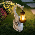 RICHIE Elephant Statue Solar Garden Decor，Outside Decor Sculptures Statues Lawn Ornaments Art for Home/Patio/Balcony/Front – Unique Gifts for Grandma/Mom/Mother