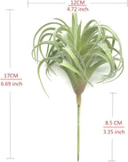 2 PCS Artificial Succulents Plants Real Touch Lifelike Succulants Plants Faux Greenery Plants Garden DIY Home Office Decoration Ornament (Flocking Air Plant)