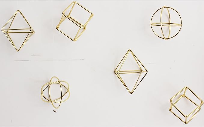 ZOOELAY Mini Air Plants Holders Metal Geometric Hanging Airplants Plant Hanger Airfens Display Stand Planter Hanging Airplants Frame Decor 6PCS