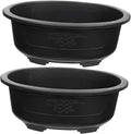Angoily Bonsai Pots, 2PCS Bonsai Training Pot, 15 Inch Tree with Drainage Tray, Deep Oval Planter for Desktop, Garden, Balcony, Plastic Asian Tall Training