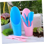 GALPADA Succulent Planting Tool Set with Cultivator, Potting Shovel, Cleaning Brush, and Soil Spoon, Pink Gardening Accessories for Indoor and Outdoor Plant Care