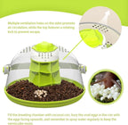 Snail Terrariums Breeding Box, Round Habitat Starter Terrarium Kit, Transparent Feeding Box, Ideal for Beetles, Spiders and Small Reptile