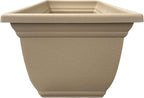 The HC Companies 24 Inch Mojave Window Planter Box with Drainage Holes, Lightweight UV-Resistant Plastic Outdoor Planters, 2-Pack Flower Box for Garden & Home Decor, Sandstone