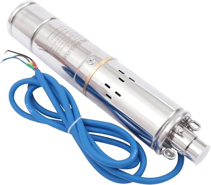 Deep Well Submersible Pump with Controller DC 36V 400W Garden Agricultural Irrigation Submersible Well Solar Water Pump Kit, 262ft High Lift 7 GPM High Flow