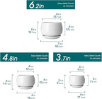 vancasso 3-Pack Ceramic Plant Pots, 3.7/4.8/6.2 Inch Indoor Planters with Saucers & Drainage Hole Planter pots for Indoor Plants and Flower, White