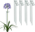 Thealyn 12 Pack 16 Inch Plant Support Stakes, Metal Single stemmed Flower Support Hoops，Garden Plant Stakes Plant Prop for Amaryllis Orchid Lily Rose Peony Tomatoes Gladiolus